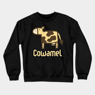 Cowamel Caramel Cow Pun Crewneck Sweatshirt